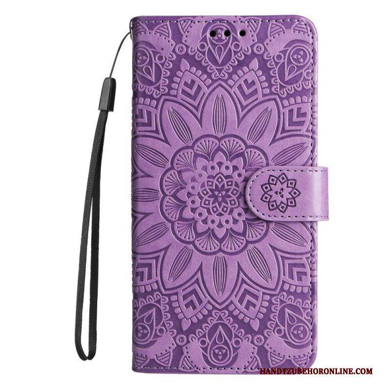 Flip Case Für Xiaomi Redmi Note 12 Pro Plus Mit Kordel Mandala-dekoration Mit Riemen