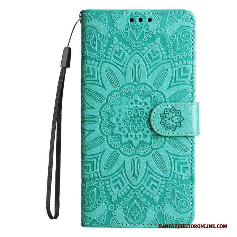 Flip Case Für Xiaomi Redmi Note 12 Pro Plus Mit Kordel Mandala-dekoration Mit Riemen