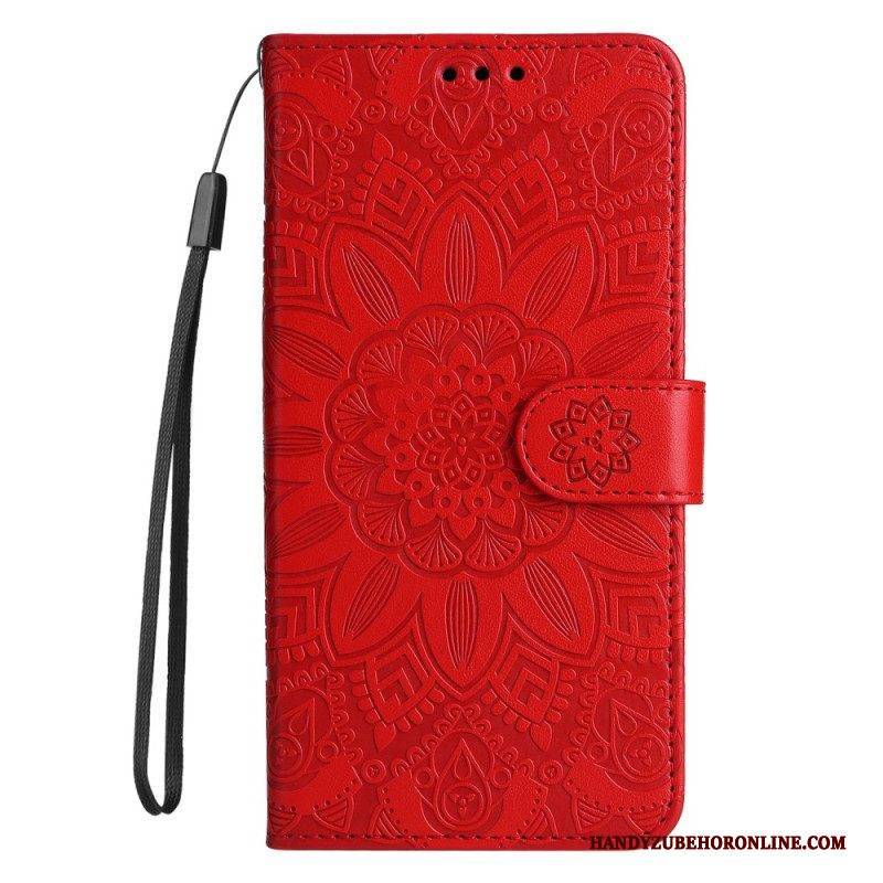 Flip Case Für Xiaomi Redmi Note 12 Pro Plus Mit Kordel Mandala-dekoration Mit Riemen