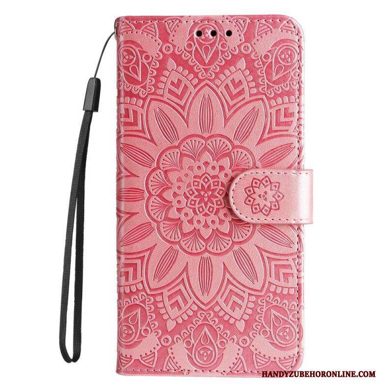 Flip Case Für Xiaomi Redmi Note 12 Pro Plus Mit Kordel Mandala-dekoration Mit Riemen