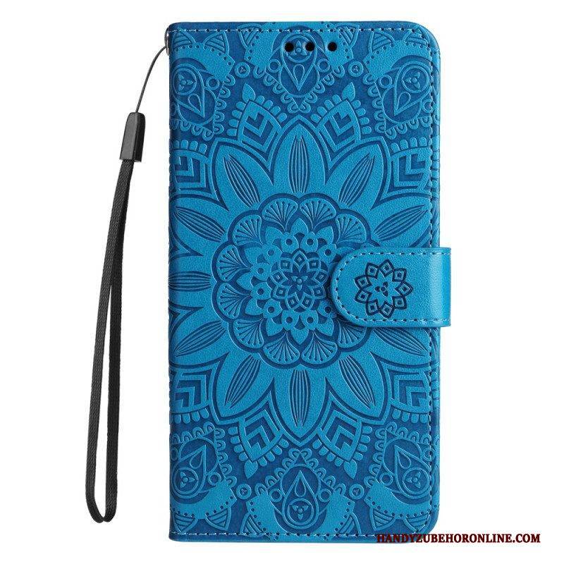 Flip Case Für Xiaomi Redmi Note 12 Pro Plus Mit Kordel Mandala-dekoration Mit Riemen