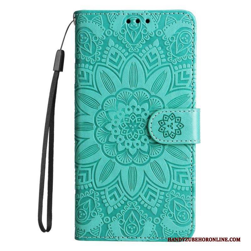 Flip Case Für Xiaomi Redmi Note 12 Pro Plus Mit Kordel Mandala-dekoration Mit Riemen