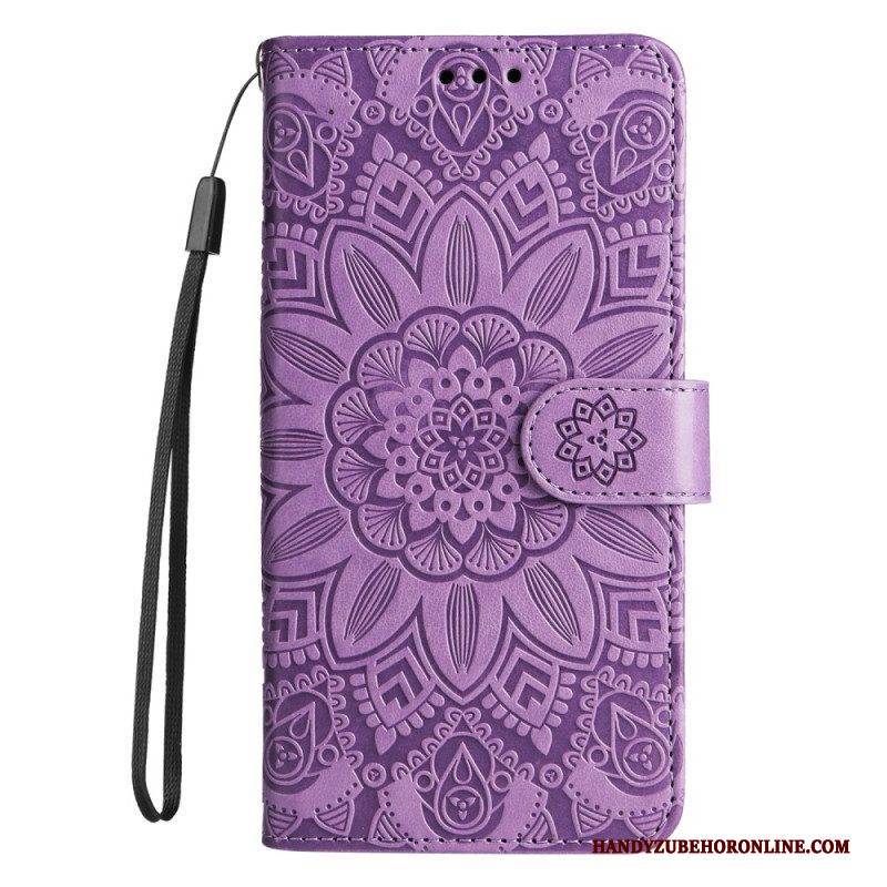 Flip Case Für Xiaomi Redmi Note 12 Pro Plus Mit Kordel Mandala-dekoration Mit Riemen