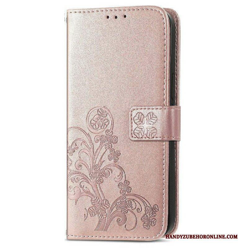 Flip Case Für iPhone 13 Mini Mit Kordel Schmetterlings- Und Blumenarmband