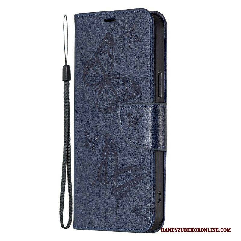 Flip Case Für iPhone 13 Pro Max Flip Case Schmetterlinge Und Schräge Klappe