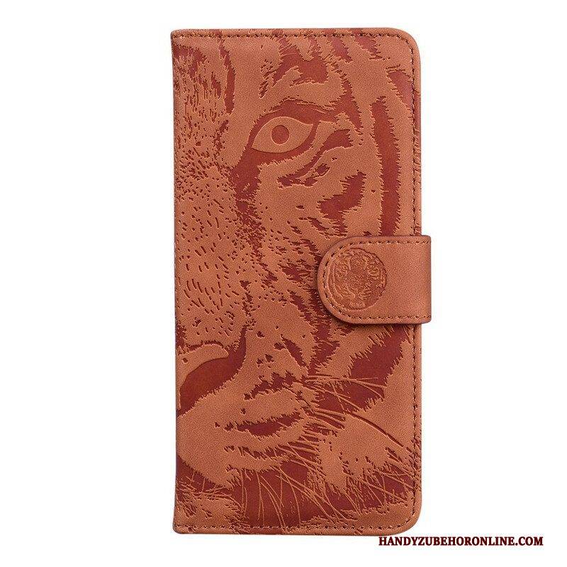 Flip Case Für iPhone 13 Pro Tiger-gesichtsdruck