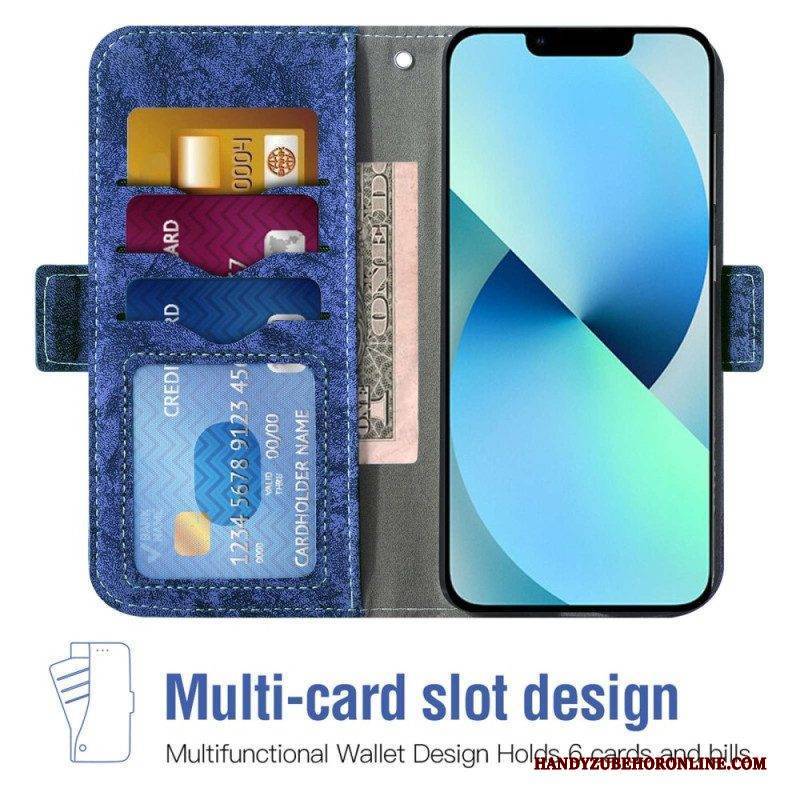 Flip Case Für iPhone 14 Plus Kartenhalter Mit Schiebe- Und Trageband