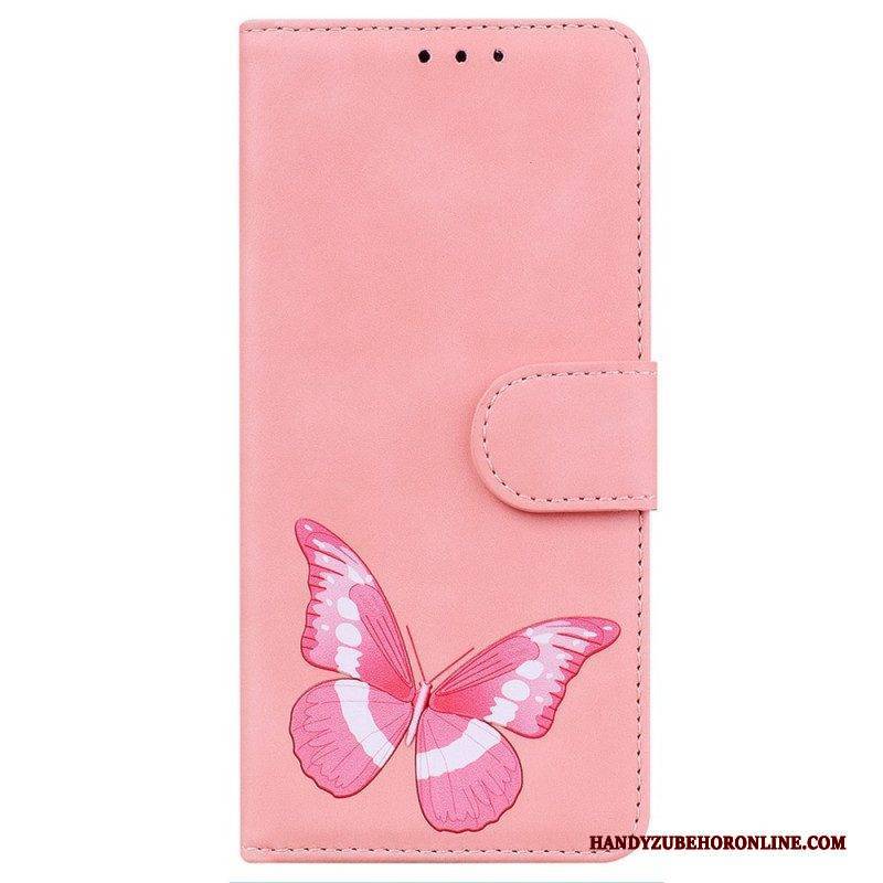 Flip Case Für iPhone 14 Pro Schmetterlingseleganz