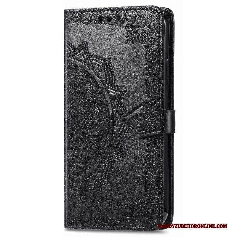 Flip Case Für iPhone 15 Pro Barockes Mandala