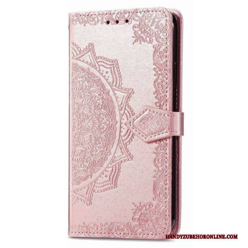 Flip Case Für iPhone 15 Pro Barockes Mandala