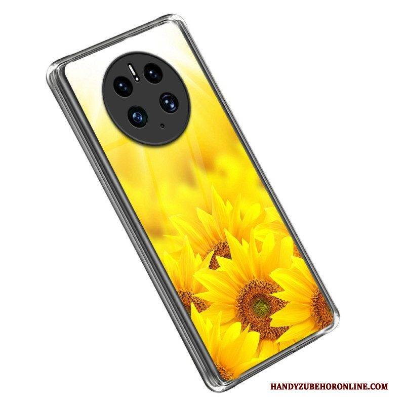 Handyhülle Für Huawei Mate 50 Pro Erhabene Sonnenblumen