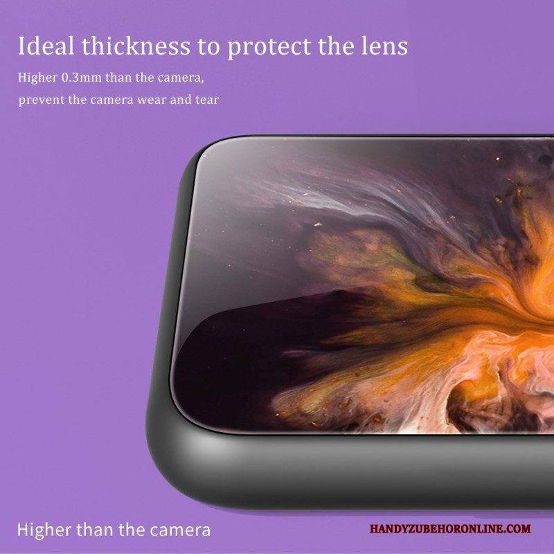 Handyhülle Für Huawei Mate 50 Pro Stilvolles Gehärtetes Marmorglas
