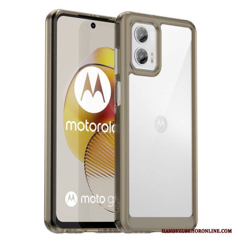 Handyhülle Für Moto G73 5G Transparenter Hybrid