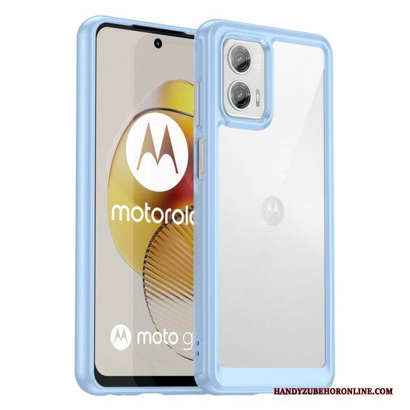 Handyhülle Für Moto G73 5G Transparenter Hybrid