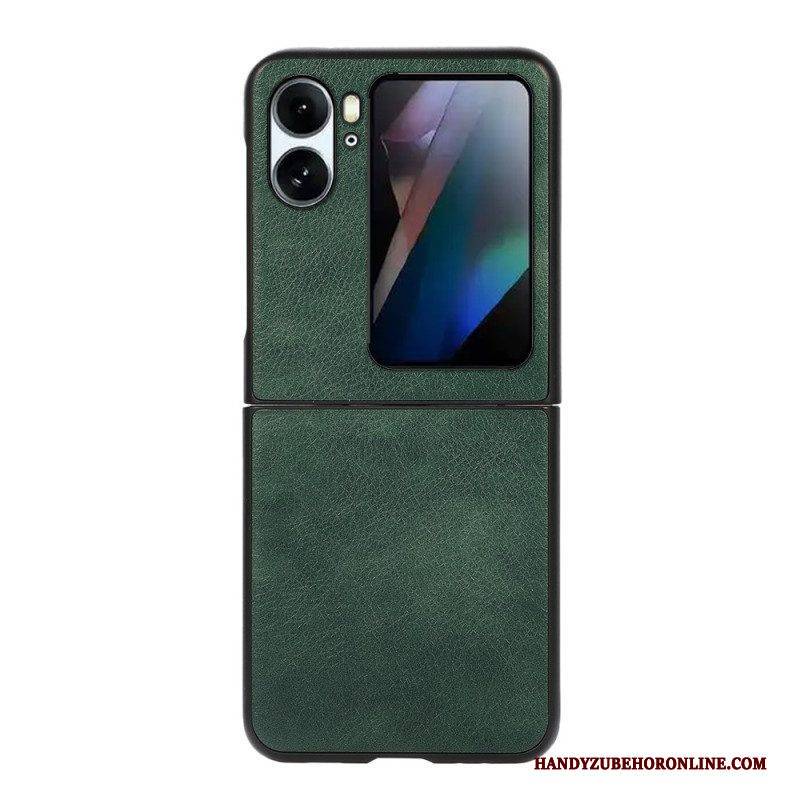 Handyhülle Für Oppo Find N2 Flip Flip Case Lederstruktur