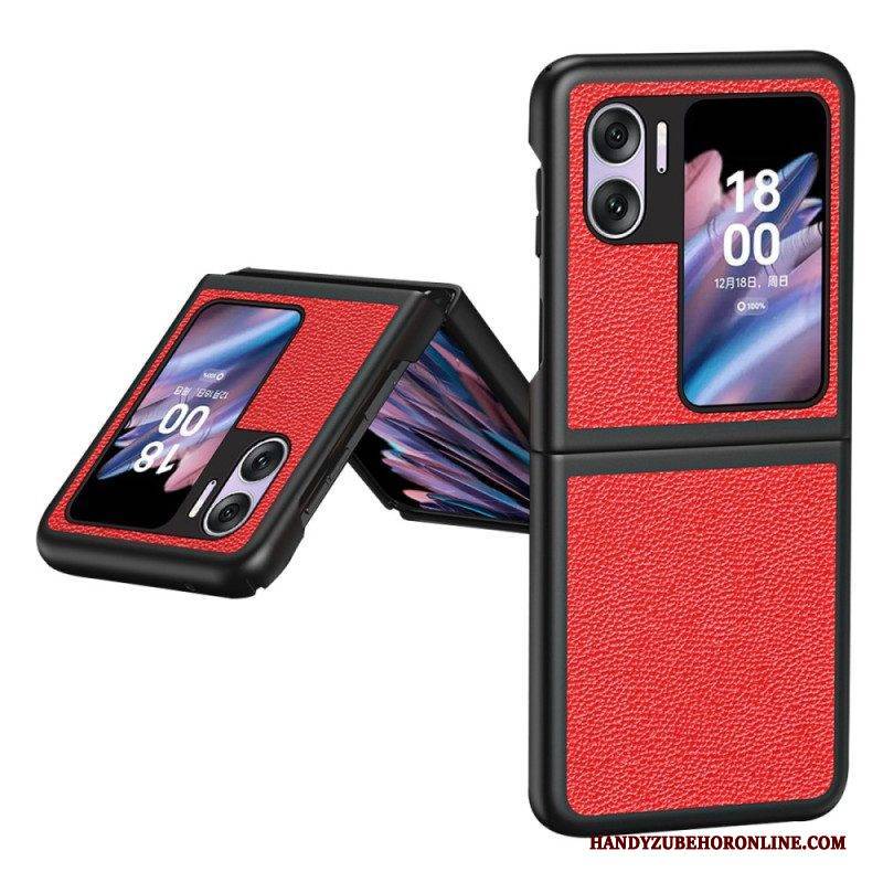 Handyhülle Für Oppo Find N2 Flip Flip Case Litschi-kunstleder