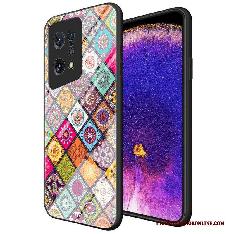 Handyhülle Für Oppo Find X5 Patchwork-magnethalter