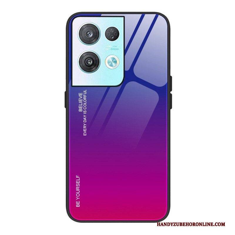 Handyhülle Für Oppo Reno 8 Pro Glauben Sie An Gehärtetes Glas