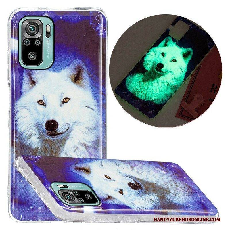 Handyhülle Für Poco M5s Fluoreszierende Wolf-serie