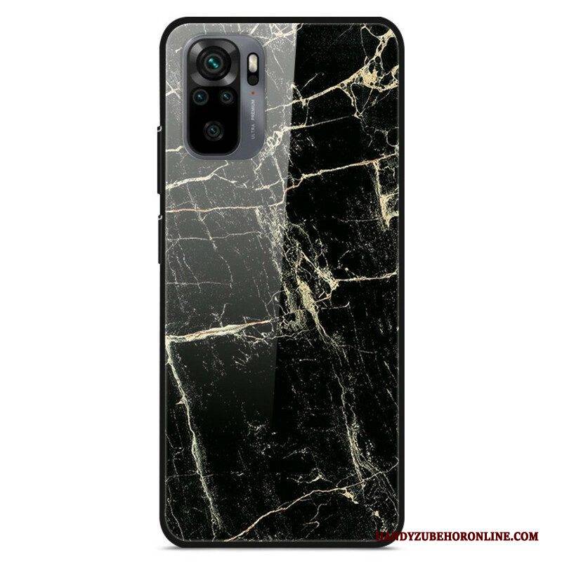 Handyhülle Für Poco M5s Supreme Marble Gehärtetes Glas