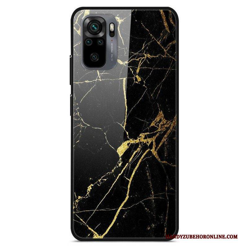 Handyhülle Für Poco M5s Supreme Marble Gehärtetes Glas