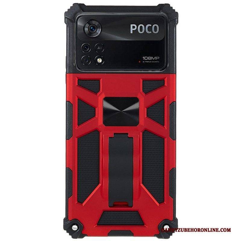 Handyhülle Für Poco X4 Pro 5G Zweifarbige Abnehmbare Stütze