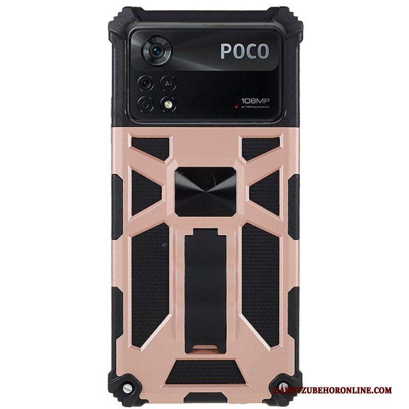 Handyhülle Für Poco X4 Pro 5G Zweifarbige Abnehmbare Stütze