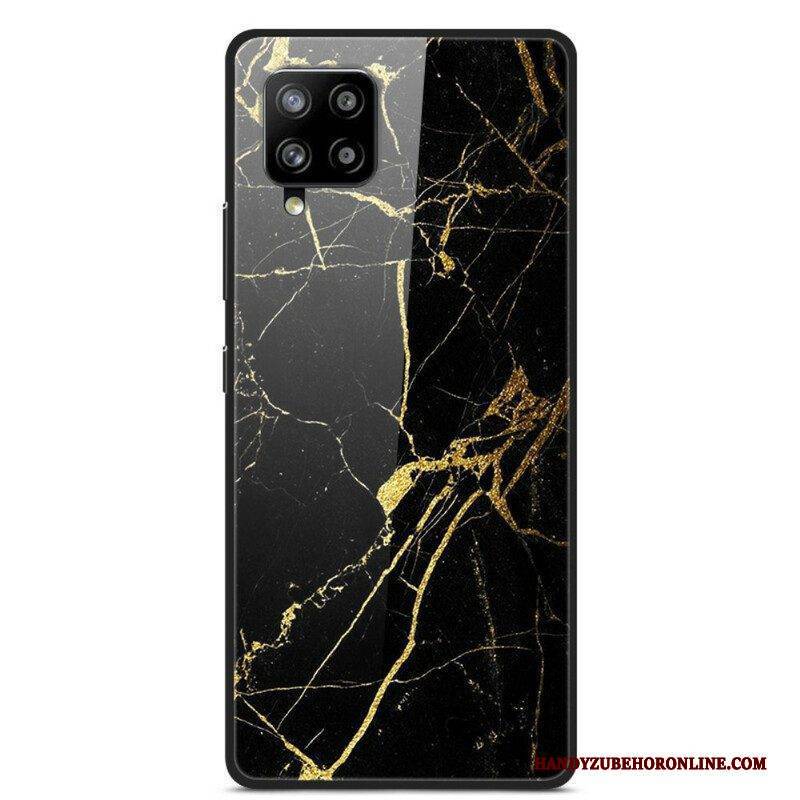 Handyhülle Für Samsung Galaxy A42 5G Supreme Marble Gehärtetes Glas