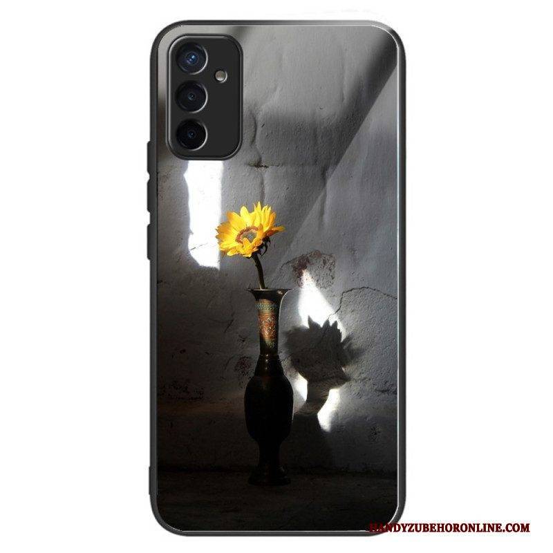 Handyhülle Für Samsung Galaxy M13 Sonnenblumen Gehärtetes Glas