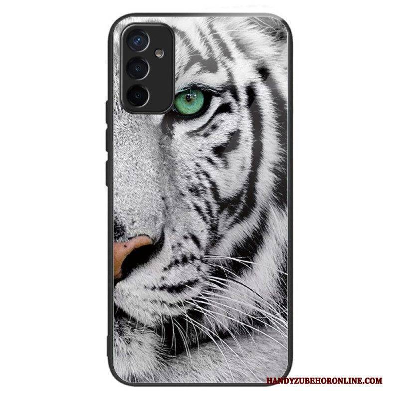 Handyhülle Für Samsung Galaxy M13 Tiger-gehärtetes Glas