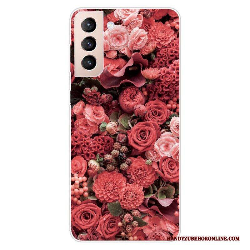 Handyhülle Für Samsung Galaxy S22 5G Pinke Blumen