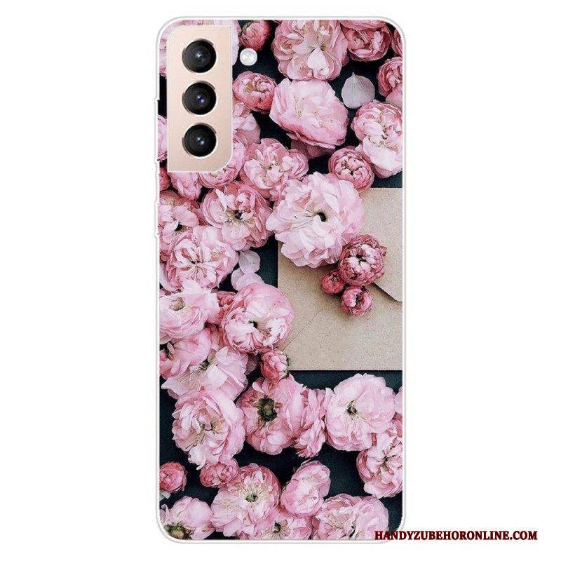 Handyhülle Für Samsung Galaxy S22 5G Pinke Blumen