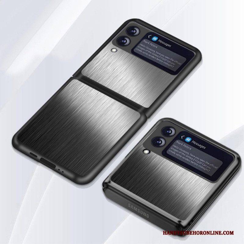 Handyhülle Für Samsung Galaxy Z Flip 3 5G Flip Case Edelstahl Gebürstet