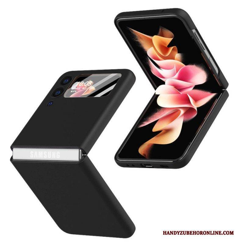 Handyhülle Für Samsung Galaxy Z Flip 3 5G Flip Case Mit Displayfolie Aus Gehärtetem Glas