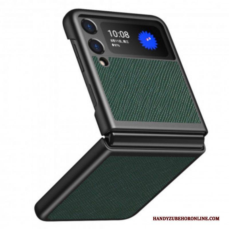 Handyhülle Für Samsung Galaxy Z Flip 3 5G Flip Case Strukturierter Lederstil