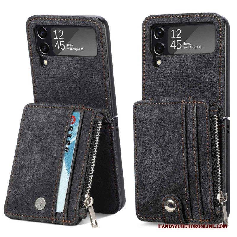 Handyhülle Für Samsung Galaxy Z Flip 4 Flip Case Kartenhalter / Geldbörse