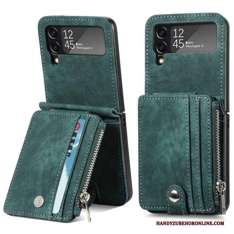 Handyhülle Für Samsung Galaxy Z Flip 4 Flip Case Kartenhalter / Geldbörse