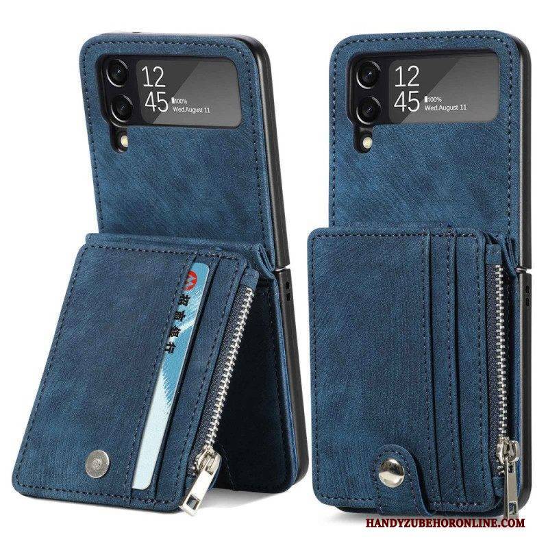 Handyhülle Für Samsung Galaxy Z Flip 4 Flip Case Kartenhalter / Geldbörse