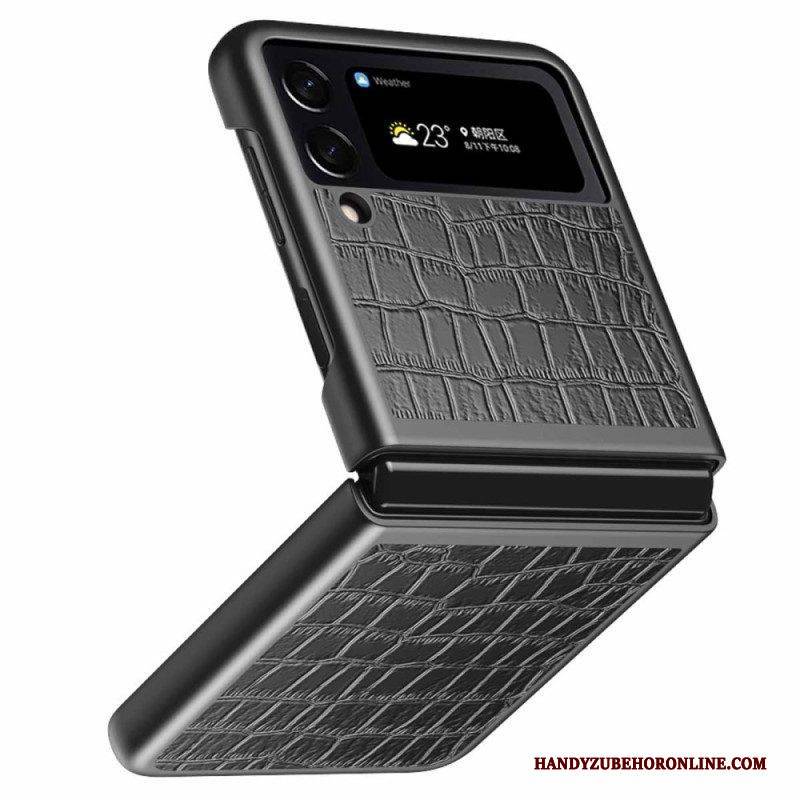 Handyhülle Für Samsung Galaxy Z Flip 4 Flip Case Krokodilleder-stil