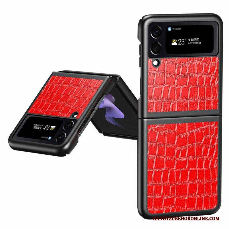 Handyhülle Für Samsung Galaxy Z Flip 4 Flip Case Krokodilleder-stil