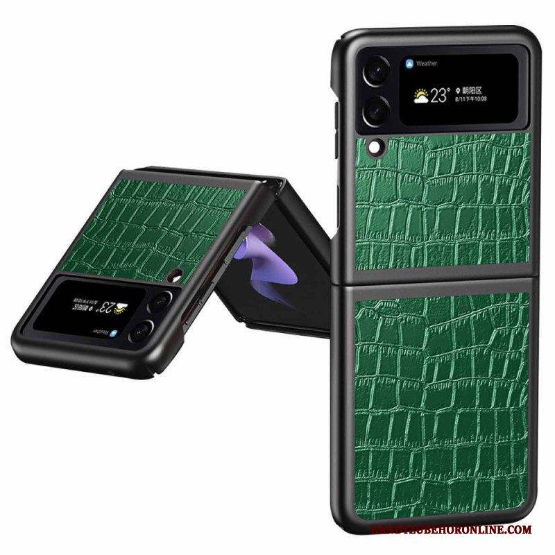 Handyhülle Für Samsung Galaxy Z Flip 4 Flip Case Krokodilleder-stil