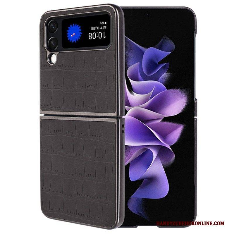 Handyhülle Für Samsung Galaxy Z Flip 4 Flip Case Krokodilleder-stil