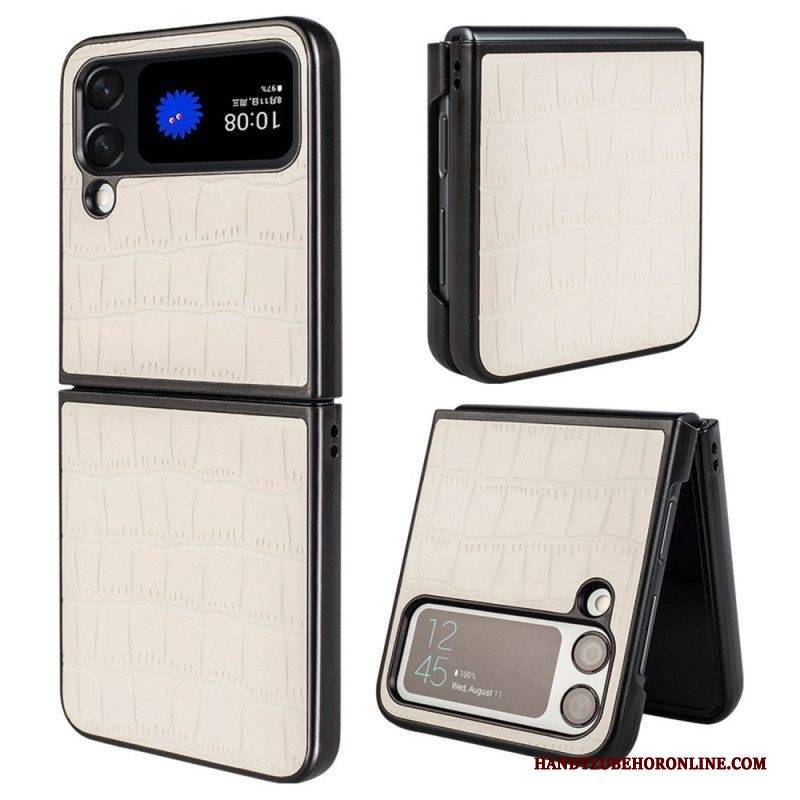 Handyhülle Für Samsung Galaxy Z Flip 4 Flip Case Krokodilleder-stil