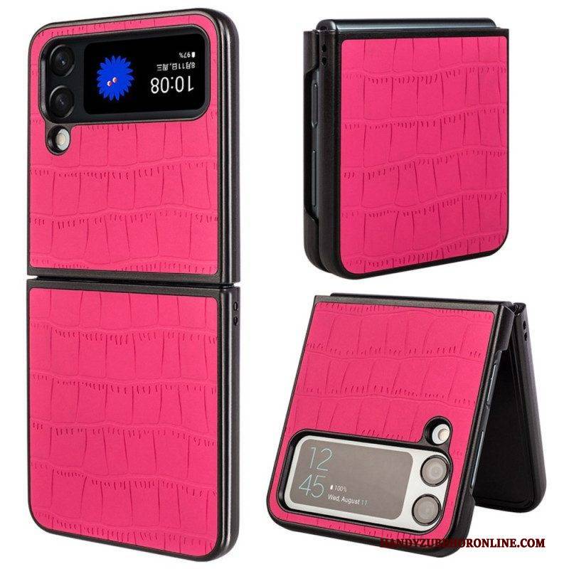 Handyhülle Für Samsung Galaxy Z Flip 4 Flip Case Krokodilleder-stil