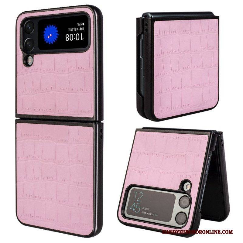 Handyhülle Für Samsung Galaxy Z Flip 4 Flip Case Krokodilleder-stil