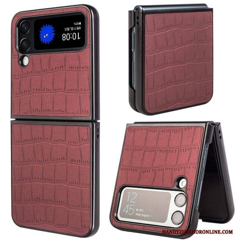 Handyhülle Für Samsung Galaxy Z Flip 4 Flip Case Krokodilleder-stil