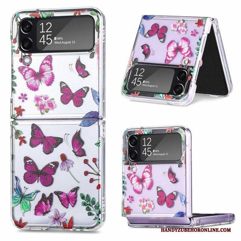 Handyhülle Für Samsung Galaxy Z Flip 4 Flip Case Mehrere Schmetterlinge