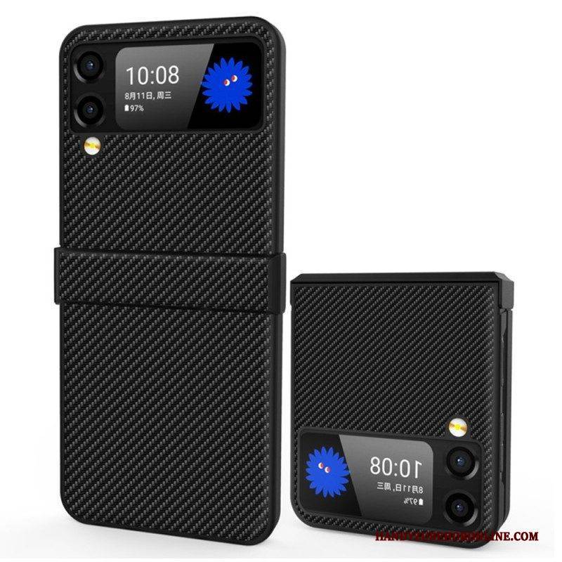 Handyhülle Für Samsung Galaxy Z Flip 4 Flip Case Seitenscharnier Aus Karbonfaser