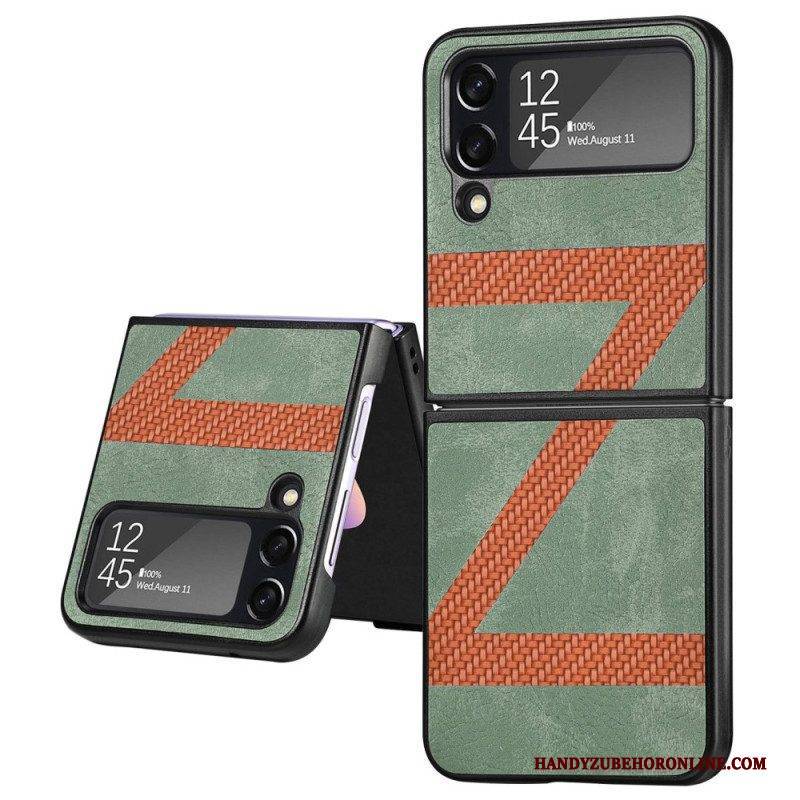 Handyhülle Für Samsung Galaxy Z Flip 4 Flip Case Stil Leder Z Design