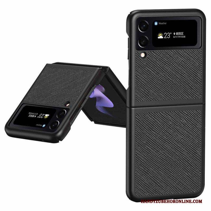 Handyhülle Für Samsung Galaxy Z Flip 4 Flip Case Strukturierter Lederstil